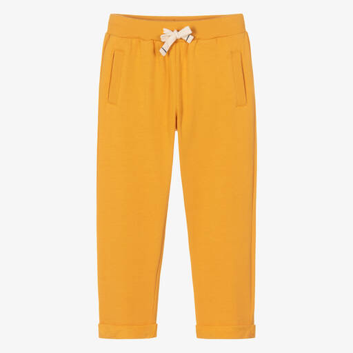 Week-end à la mer-Boys Yellow Cotton Joggers | Childrensalon Outlet