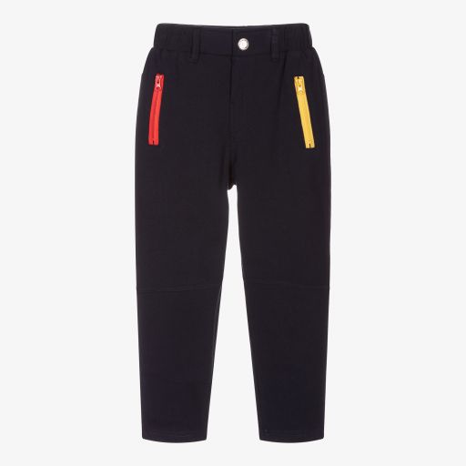 Week-end à la mer-Girls Blue Cotton Trousers | Childrensalon Outlet