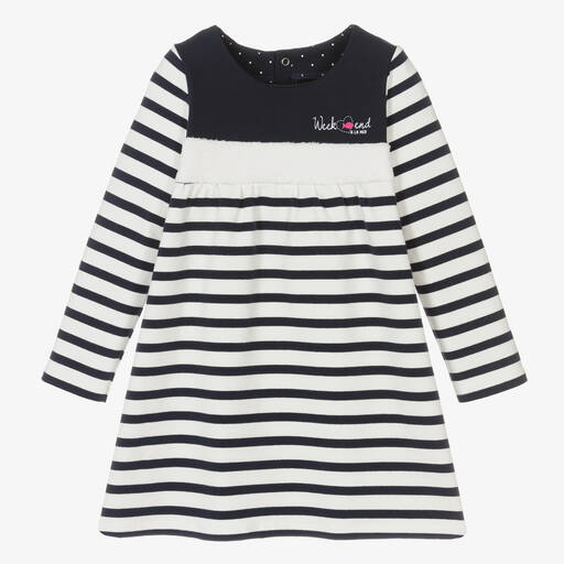 Week-end à la mer-Girls Breton Stripe Dress | Childrensalon Outlet