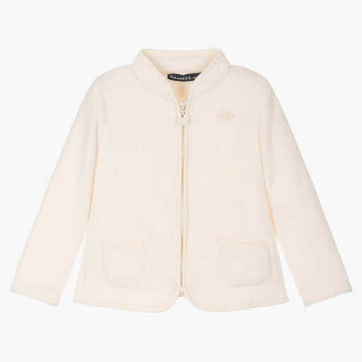 Week-end à la mer-Кремовый плюшевый топ на молнии с рыбкой | Childrensalon Outlet