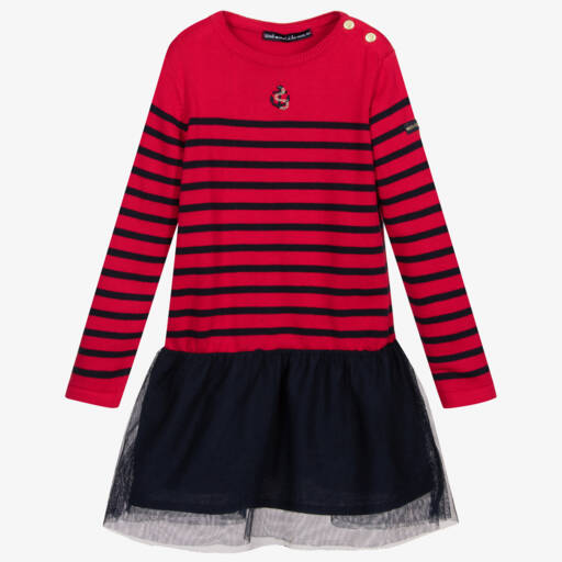 Week-end à la mer-Pink & Blue Tulle Dress | Childrensalon Outlet