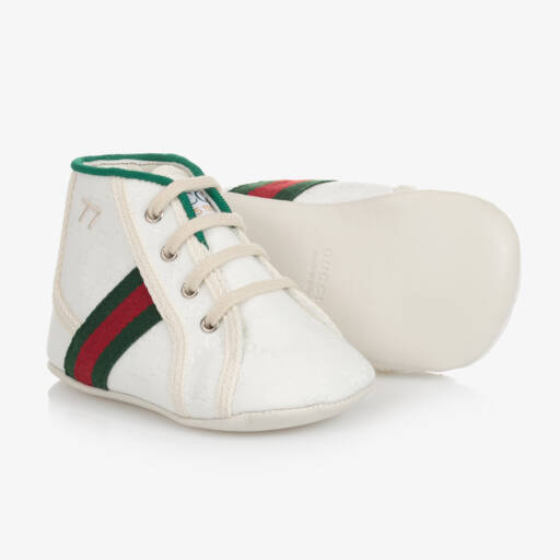 Gucci-White Tennis 1977 Baby Trainers | Childrensalon Outlet