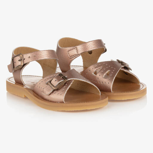 Young Soles-Girls Metallic Rose Sandal Shoes | Childrensalon Outlet