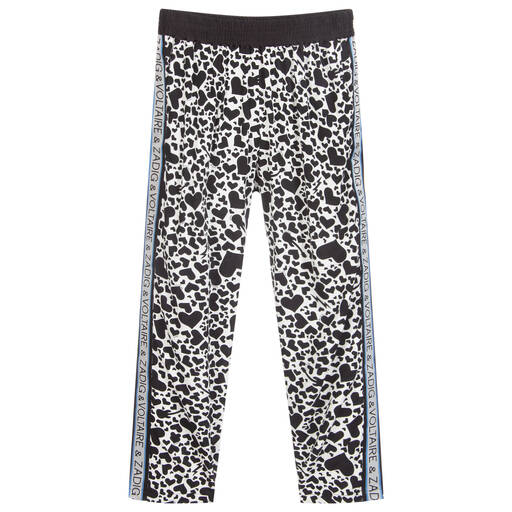 Zadig&Voltaire-بنطلون فيسكوز لون أسود و أبيض للبنات | Childrensalon Outlet