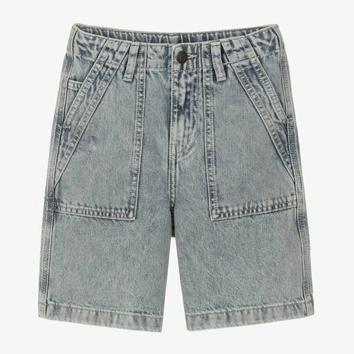 Zadig&Voltaire-شورت قطن دنيم لون أزرق | Childrensalon Outlet