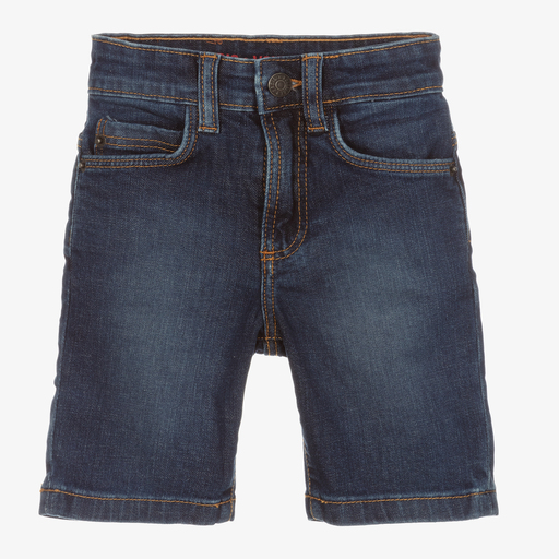 Zadig&Voltaire-شورت قطن دنيم لون أزرق داكن للأولاد | Childrensalon Outlet