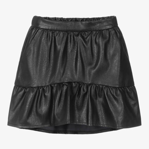 Zadig&Voltaire-Girls Black Faux Leather Skirt | Childrensalon Outlet