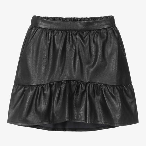 Zadig&Voltaire-Jupe noire en similicuir Fille | Childrensalon Outlet