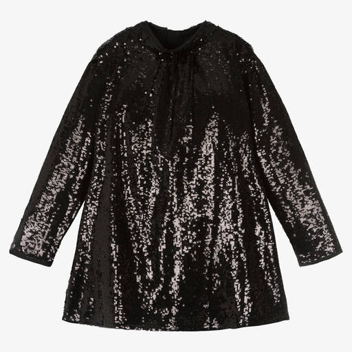 Zadig&Voltaire-Черное платье с пайетками для девочек | Childrensalon Outlet