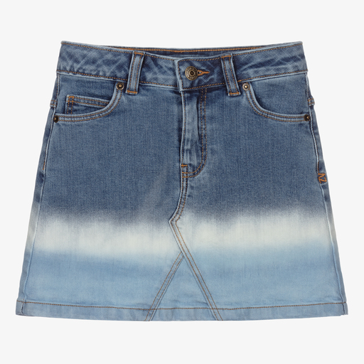 Zadig&Voltaire-Girls Blue Tie Dye Denim Skirt | Childrensalon Outlet