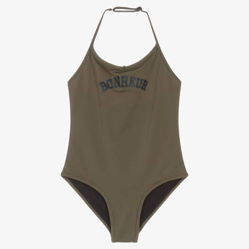 Zadig&Voltaire-Khakigrüner Neckholder-Badeanzug | Childrensalon Outlet