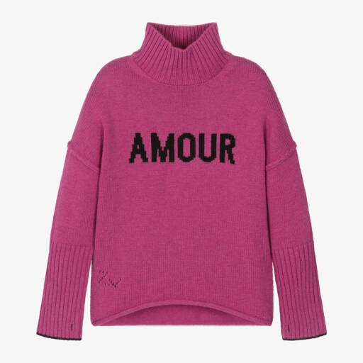 Zadig&Voltaire-بلوفر صوف لون زهري | Childrensalon Outlet