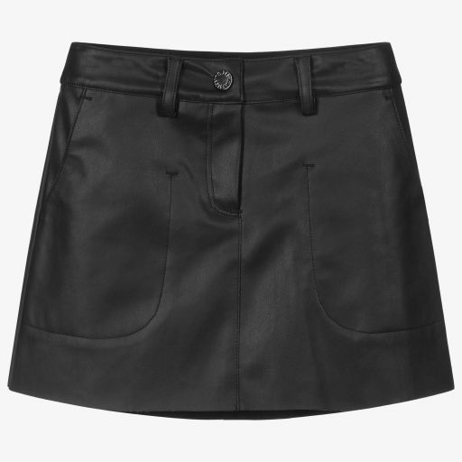 Zadig&Voltaire-Black Faux Leather Skirt  | Childrensalon Outlet