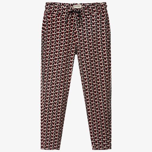 Zadig&Voltaire-Pantalon rouge et noir | Childrensalon Outlet