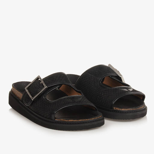 Zadig&Voltaire-صندل بإبزيم جلد لون أسود للمراهقات | Childrensalon Outlet