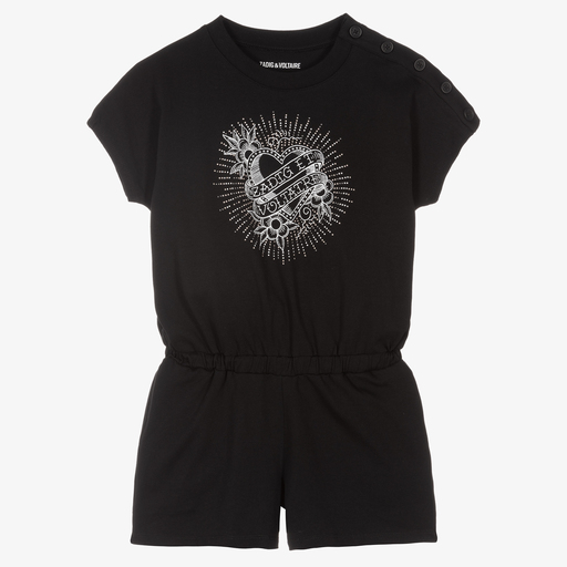 Zadig&Voltaire-Teen Girls Black Playsuit | Childrensalon Outlet