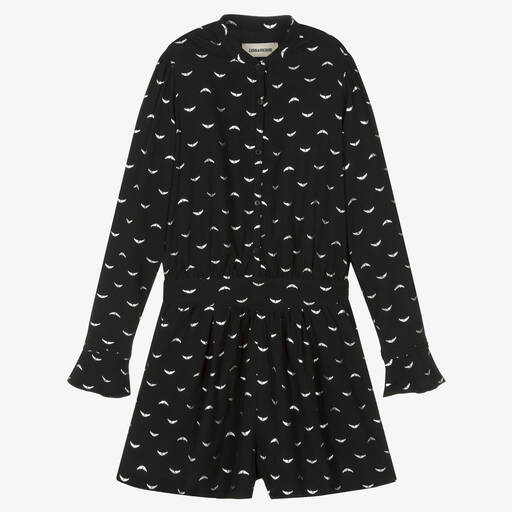 Zadig&Voltaire-Teen Girls Black Viscose Playsuit | Childrensalon Outlet