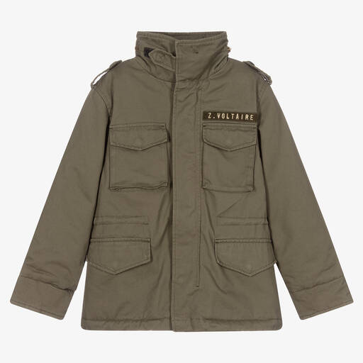 Zadig&Voltaire-Teen Girls Green Parka Coat | Childrensalon Outlet