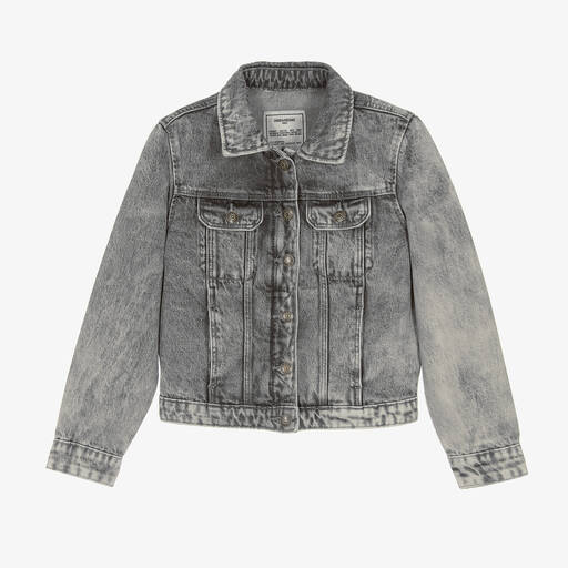 Zadig&Voltaire-Teen Girls Grey Embroidered Denim Jacket | Childrensalon Outlet
