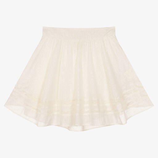 Zadig&Voltaire-Teen Girls Ivory Cotton Skirt | Childrensalon Outlet