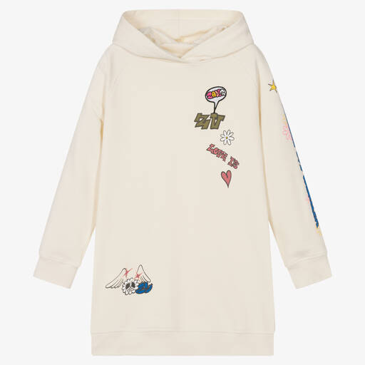 Zadig&Voltaire-Elfenbeinfarbenes Teen Kapuzenkleid | Childrensalon Outlet