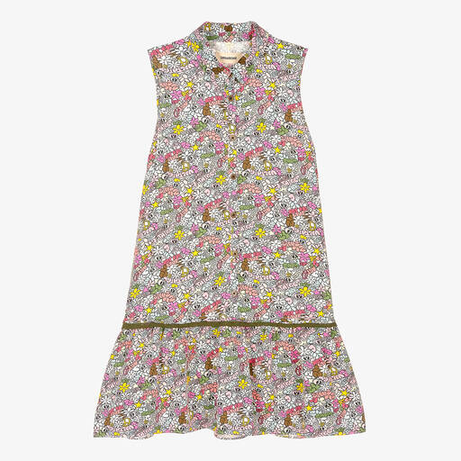 Zadig&Voltaire-Teen Girls Pink Floral Logo Dress | Childrensalon Outlet