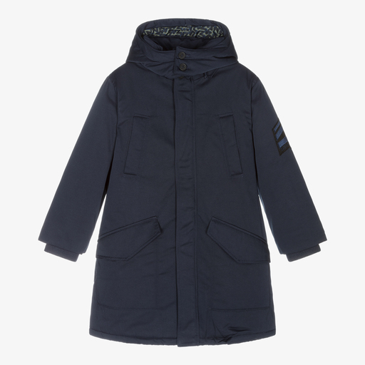 Zadig&Voltaire-Teen Navy Blue Padded Coat  | Childrensalon Outlet