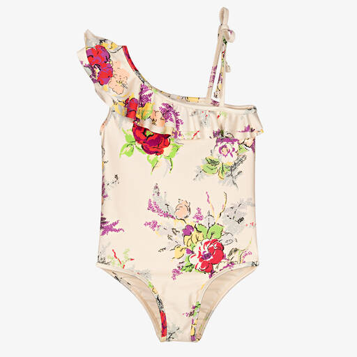 Zimmermann-Girls Ivory Garden Floral Swimsuit | Childrensalon Outlet