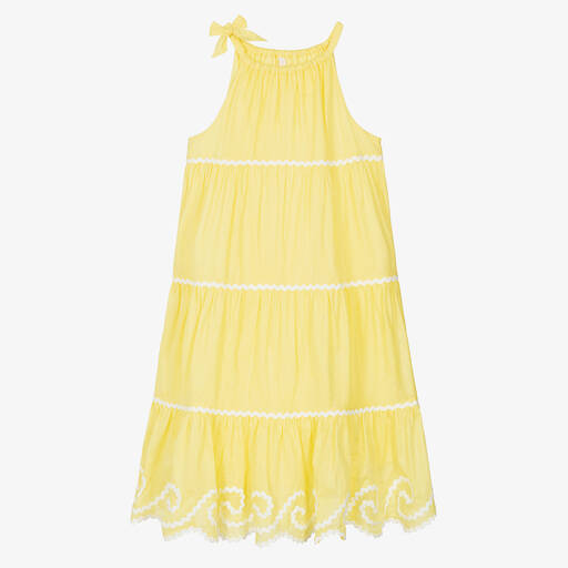 Zimmermann-Teen Girls Yellow Ric Rac Cotton Dress | Childrensalon Outlet