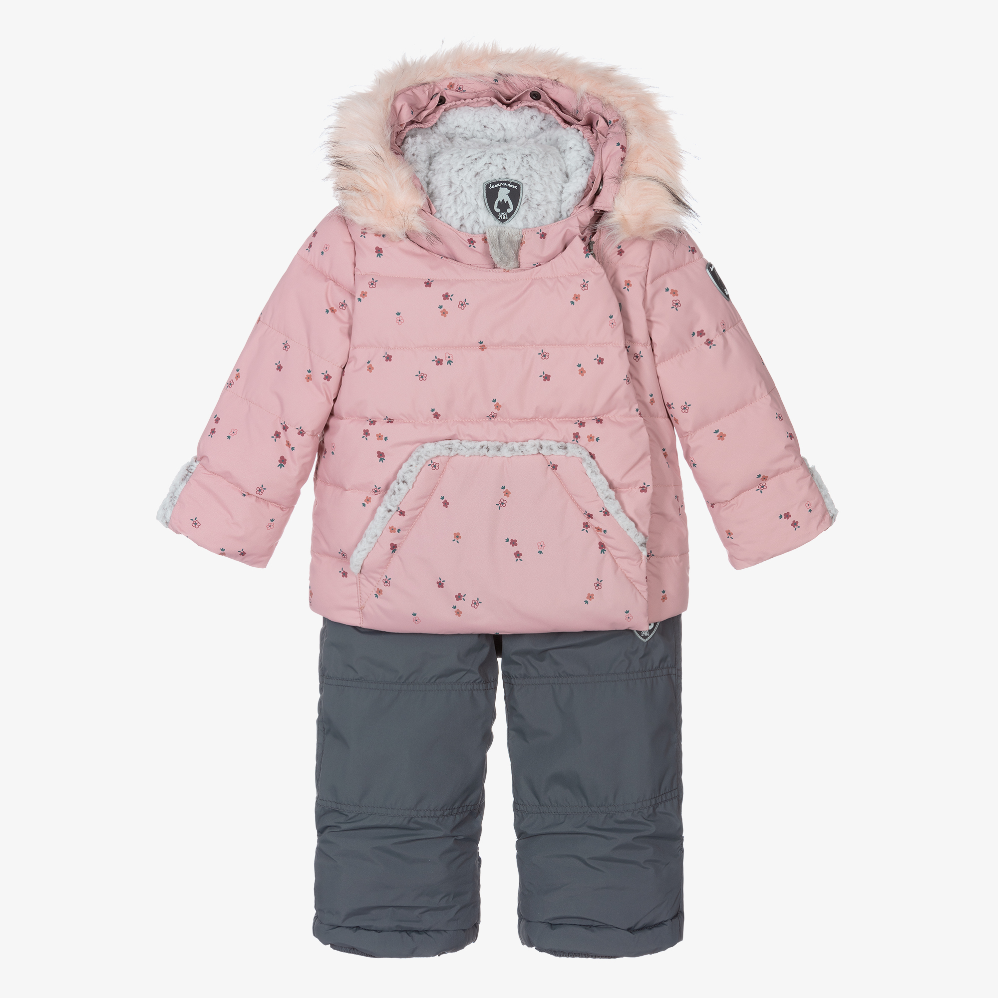 Deux Par Deux Kids Mid-Season One-Piece Outerwear - Waterproof Snowsuit With Hood