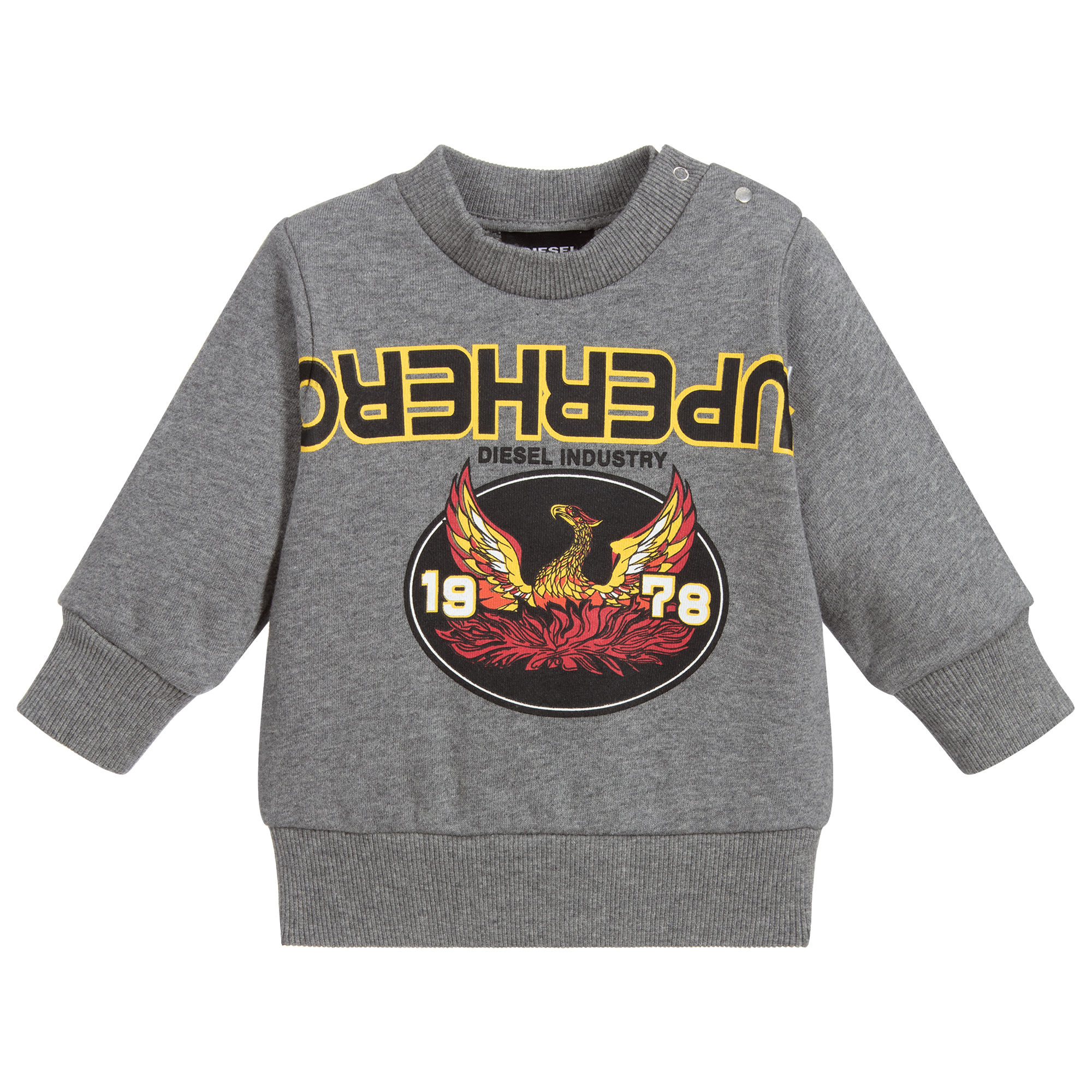Diesel Grey Cotton Sweatshirt
