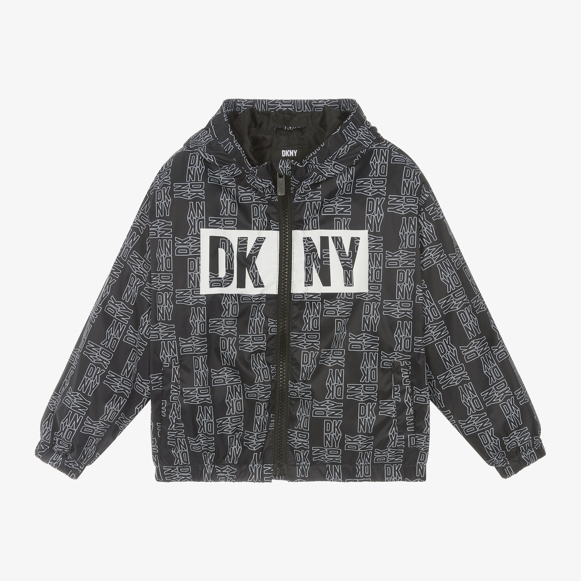 dkny-black-hooded-windbreaker-