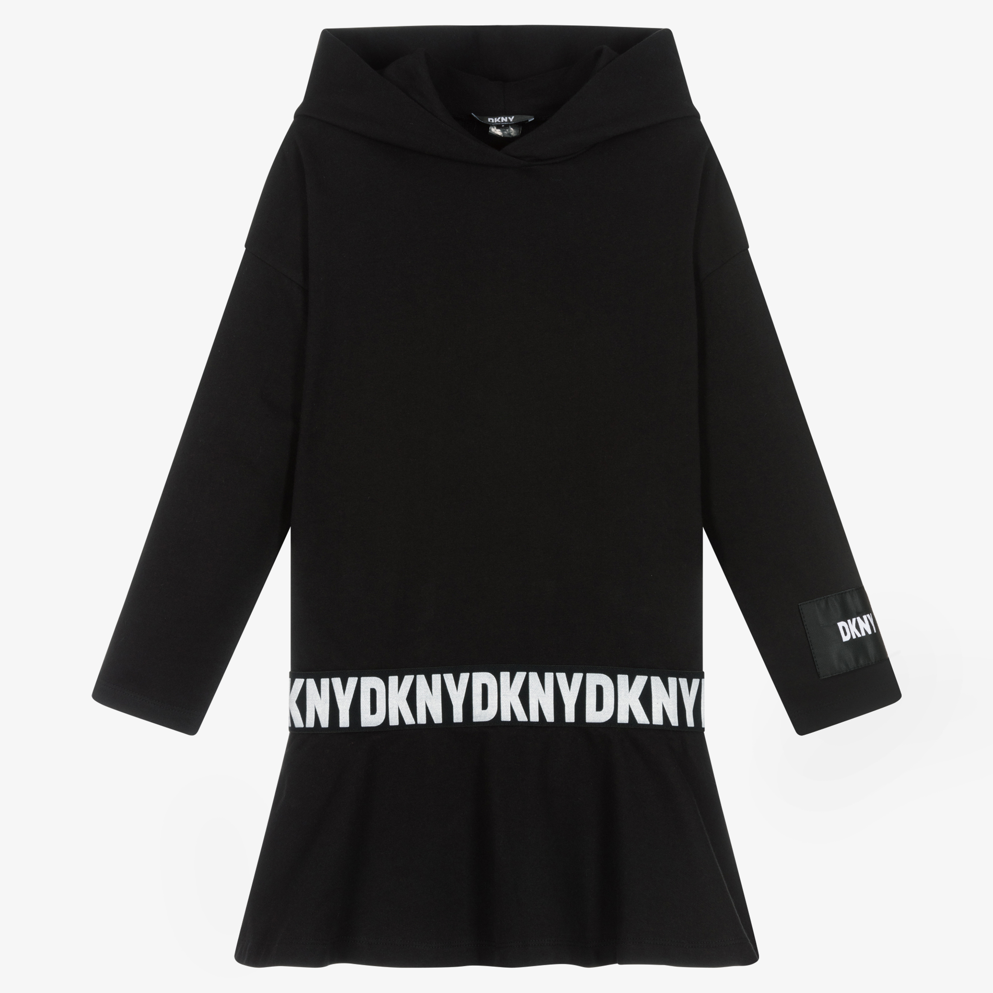 DKNY Teen Girls Black Hoodie Dress Childrensalon Outlet
