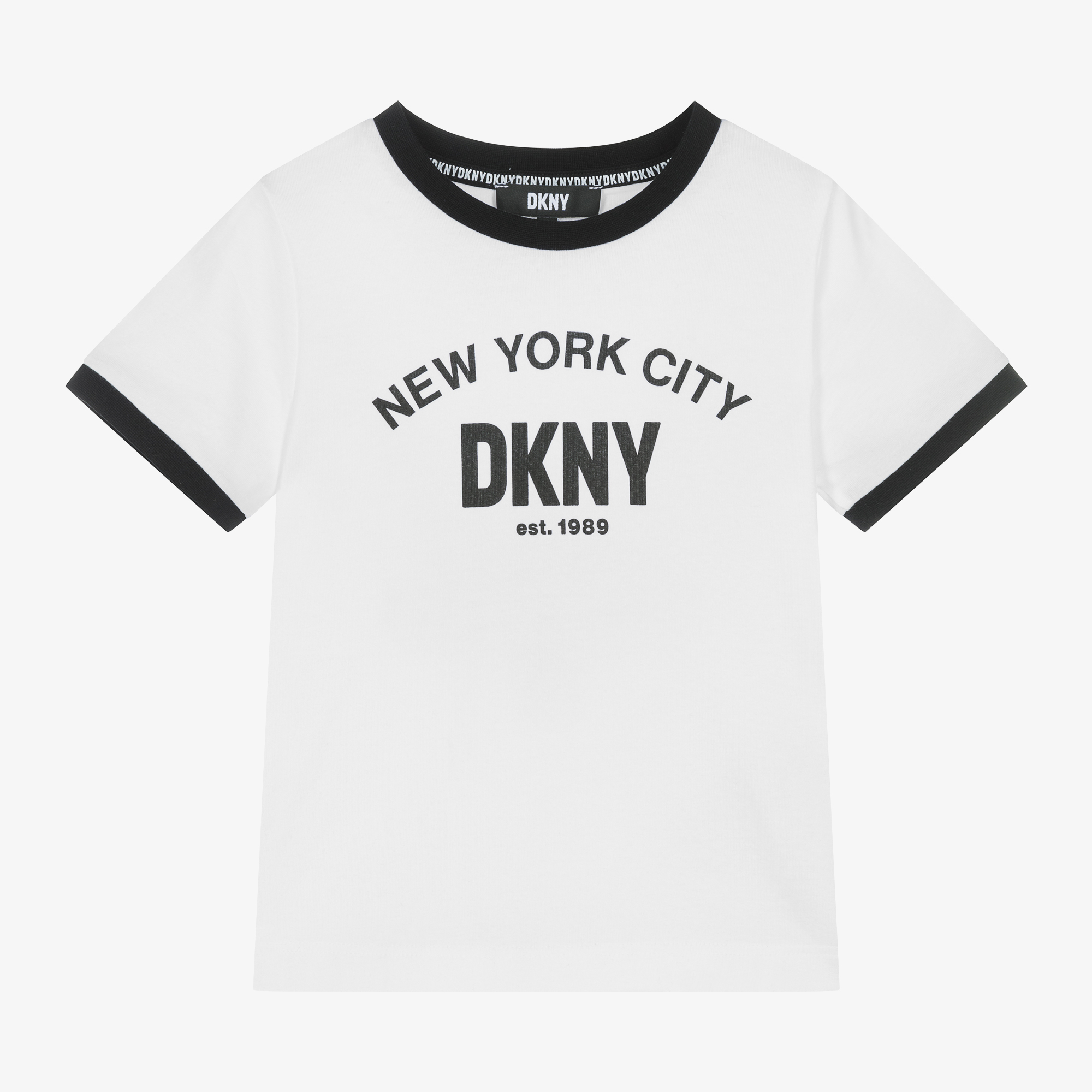 DKNY - White Cotton NYC T-Shirt | Childrensalon Outlet