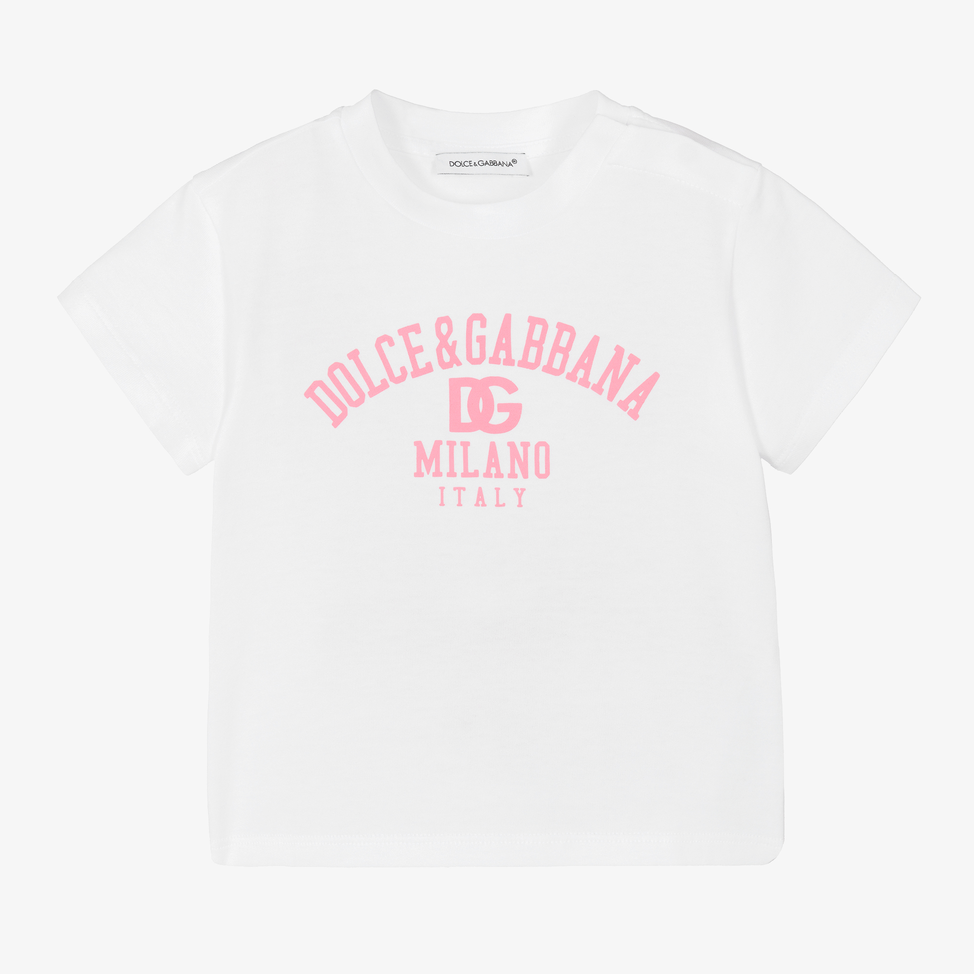 Dolce & Gabbana - Baby White Cotton Logo T-Shirt