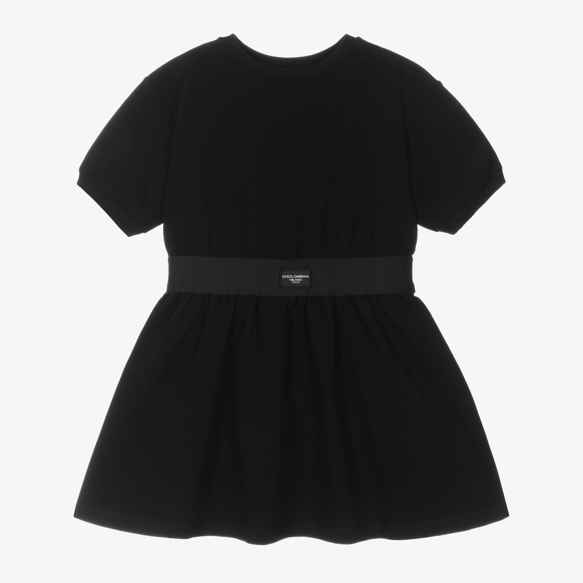 Dolce & Gabbana - Girls Black Cotton Jersey Dress