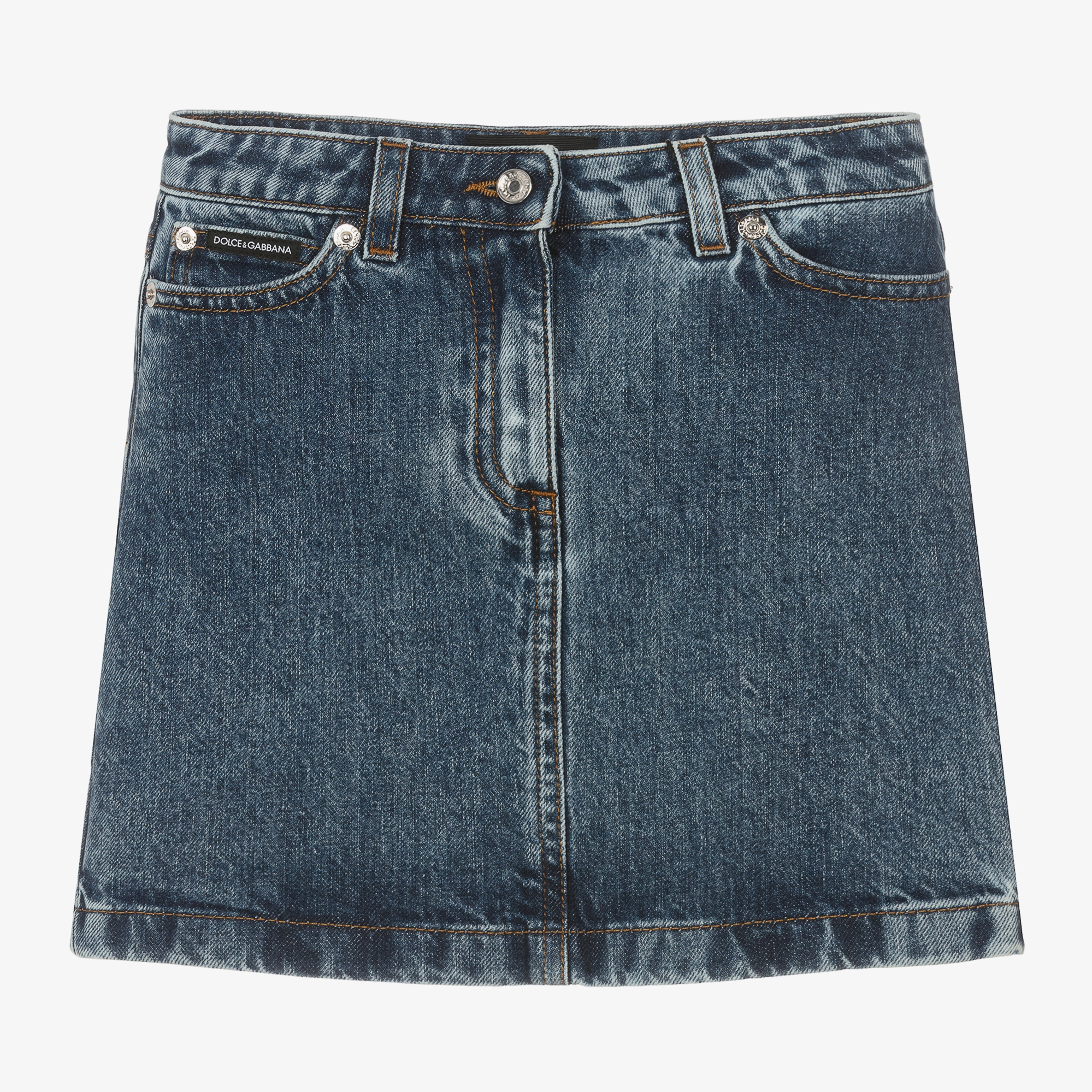 Vintage Denim Dolce Gabbana Skirt, Ripped Mini Denim Skirt