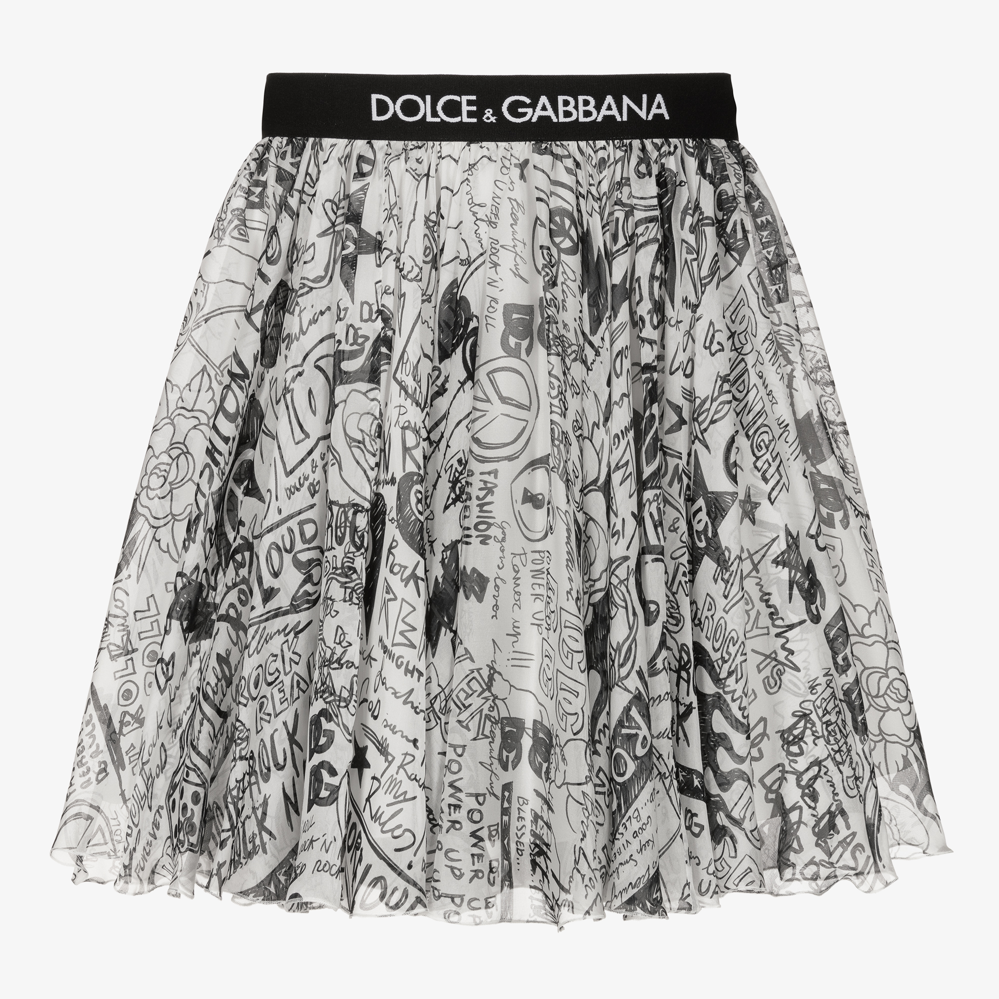 Dolce & Gabbana GREY SILK SKIRT WITH ANIMAL PRINT スカート Leopard-print double crepe calf-length skirt in Animal Print