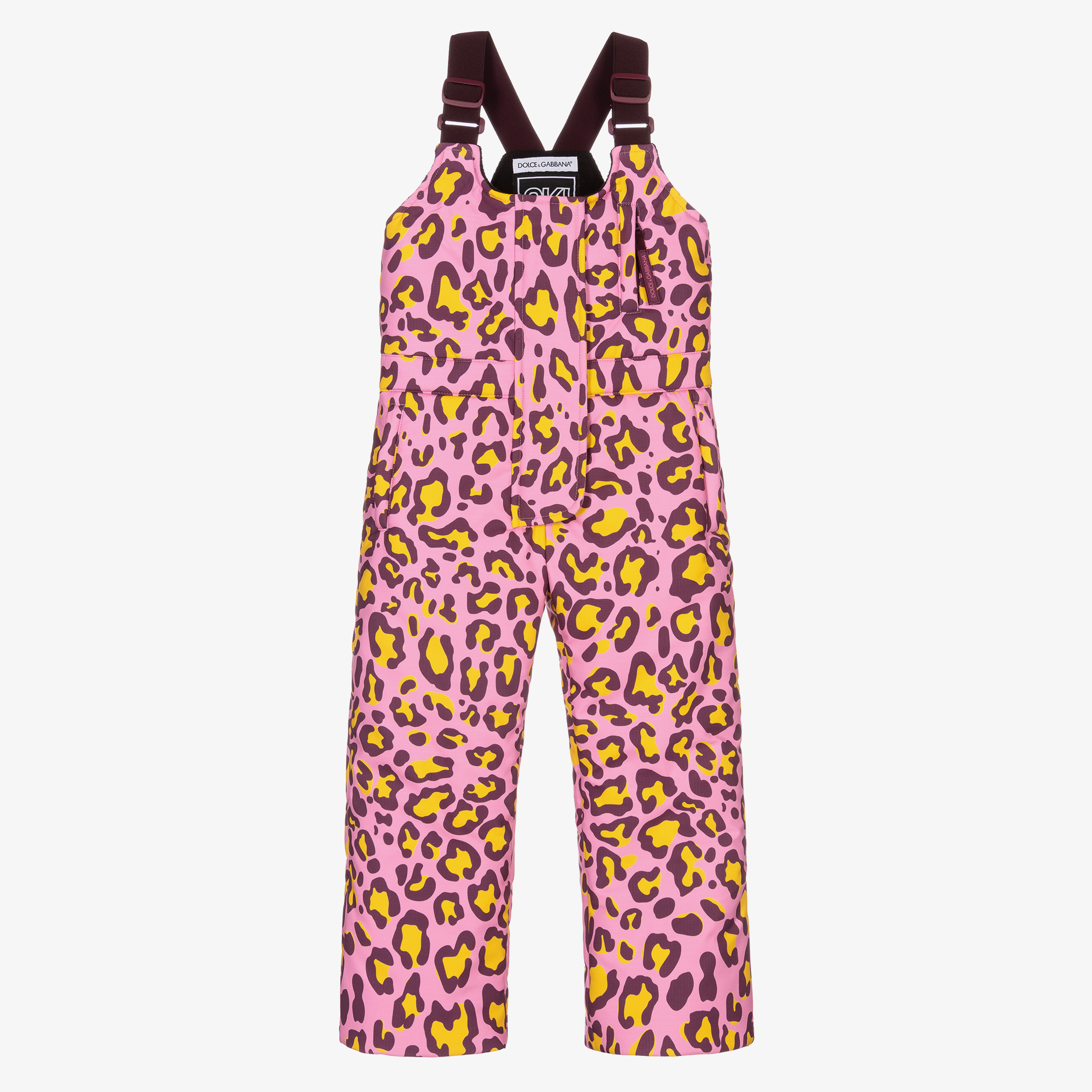 Dolce & Gabbana - Pink Leopard Print Salopettes | Childrensalon Outlet