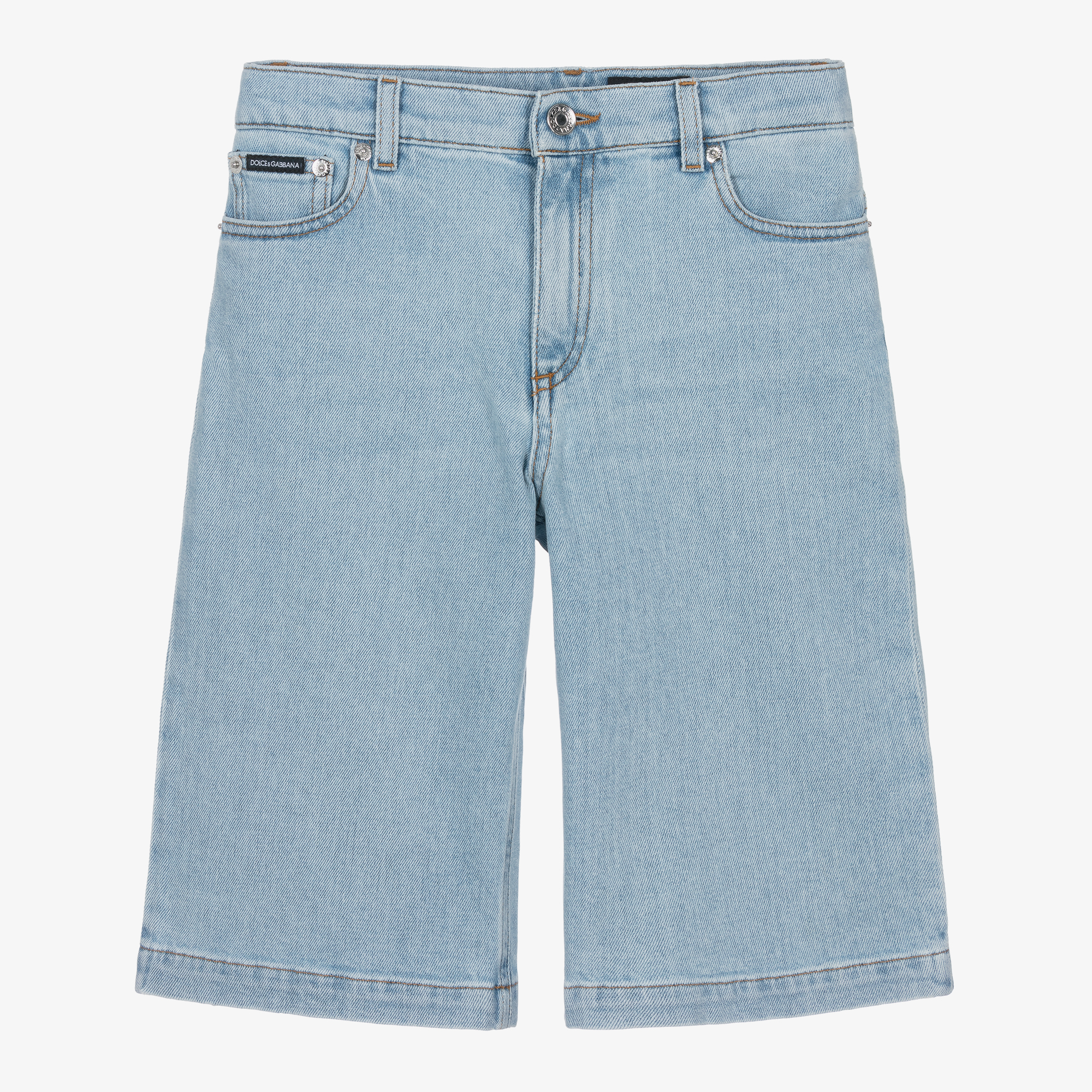 VIP【送料関税込】DOLCE&GABBANA DENIM COTTON SHORTS Dolce & Gabbana - Teen Boys Blue Cotton Denim Shorts