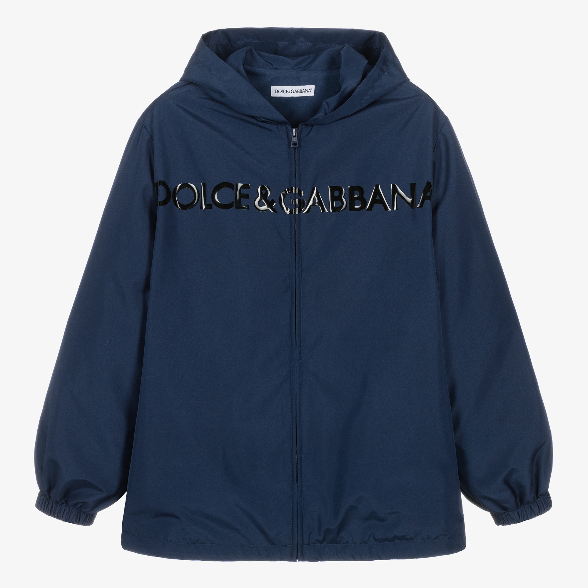 Dolce & Gabbana ネイビー パーカー Dolce & Gabbana - Teen Boys Navy Blue Hooded Jacket