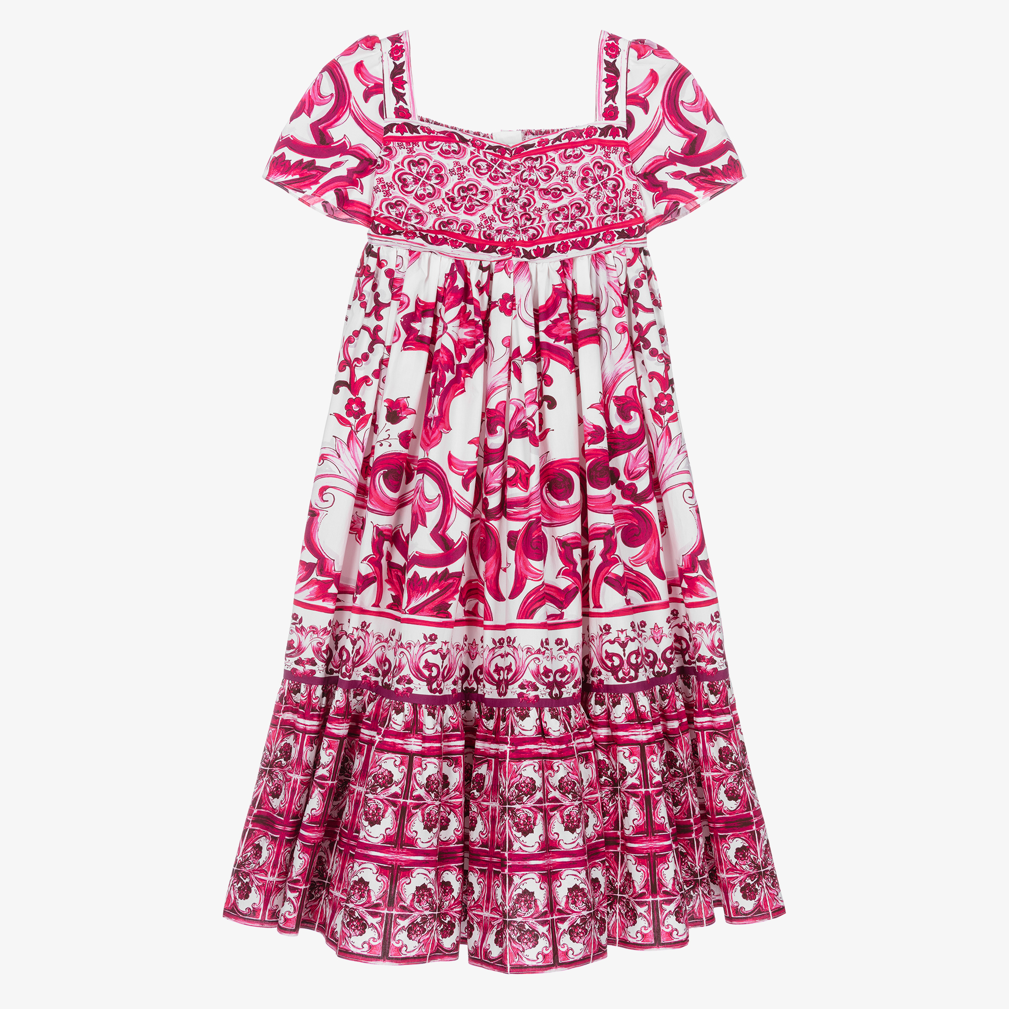 ワンピース DOLCE&GABBANA Majolica Kids Dress 23607408_53632719_322.jpg