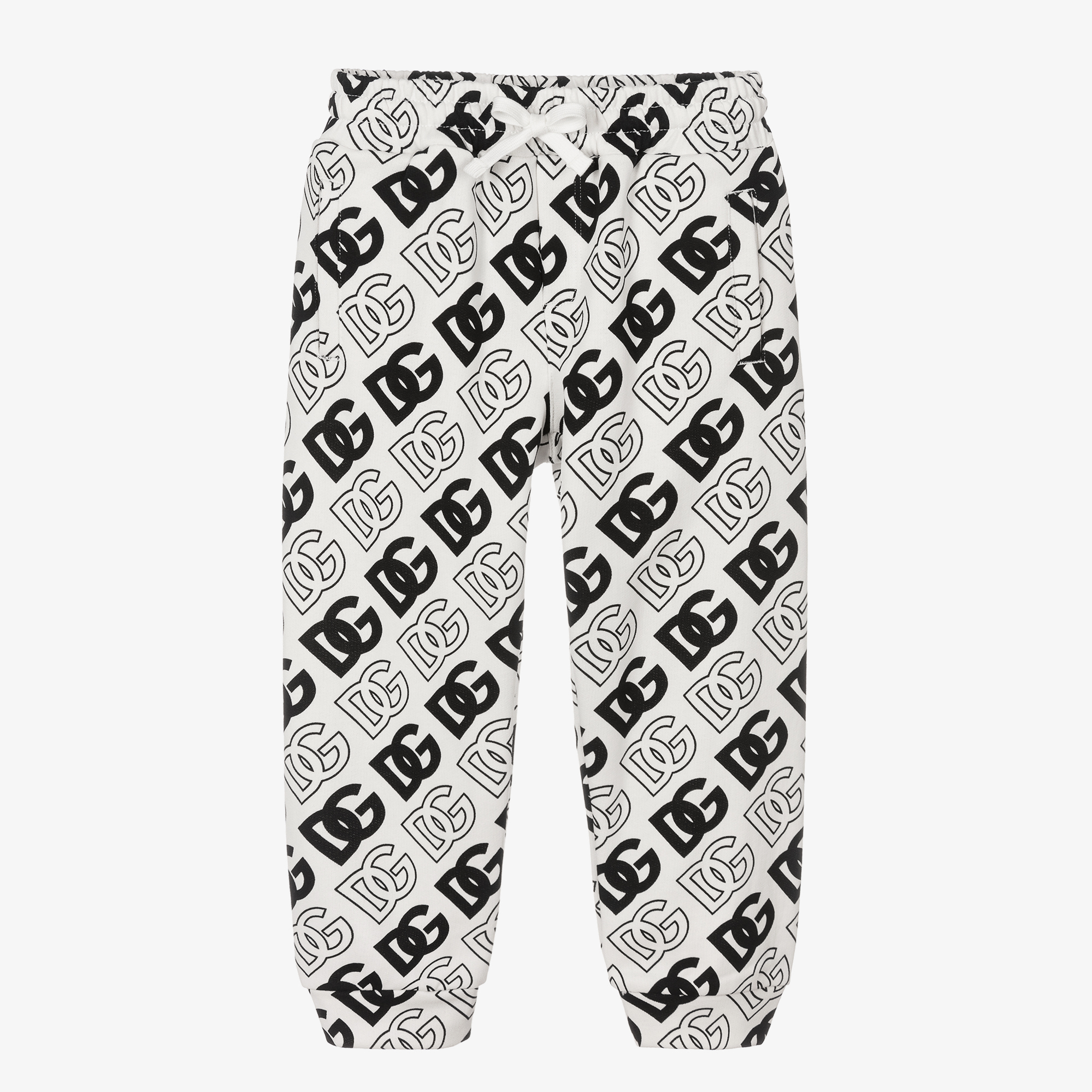 Dolce & Gabbana - White DG Logo Joggers | Childrensalon Outlet