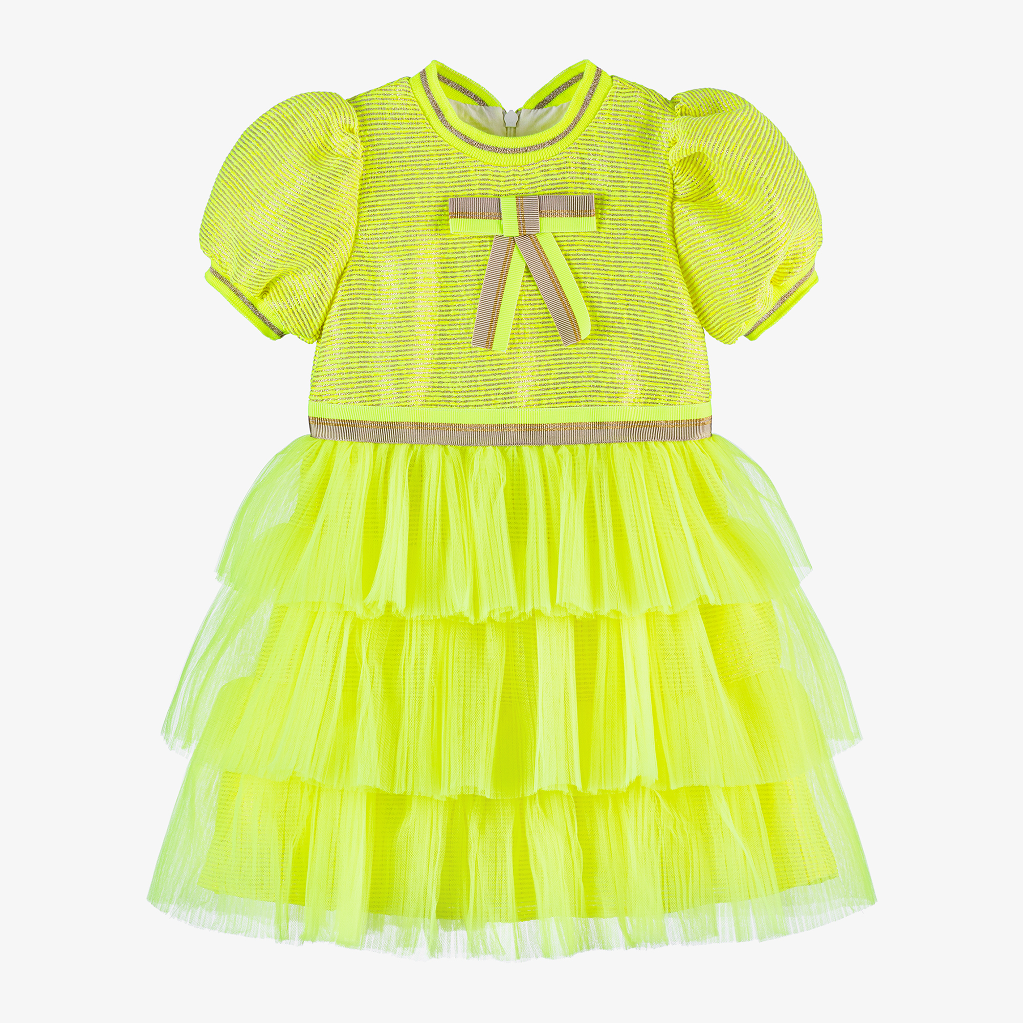 NORALEE エプロンドレス イエロー/シトロン Kids エンブロイダリーAラインドレス イエロー 6歳｜結婚式の