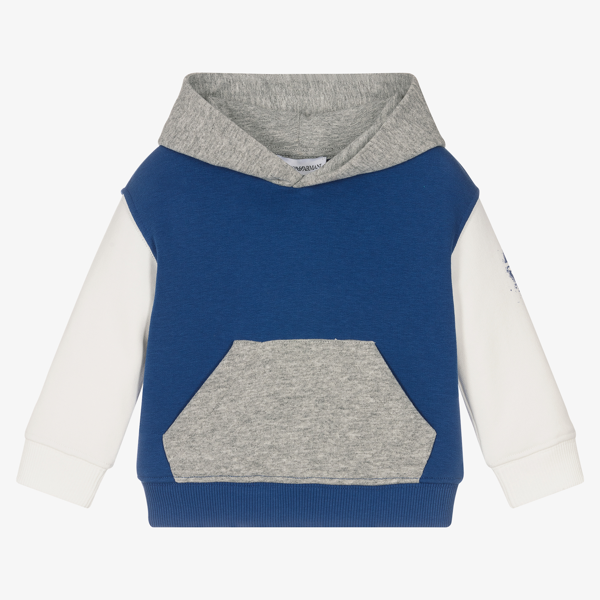 【EMPORIO ARMANI】 ★ Men's Pixel Knitted Hoodie ★ BLUE EMPORIO ARMANI】 ☆ Men's Pixel Knitted Hoodie ☆ BLUE