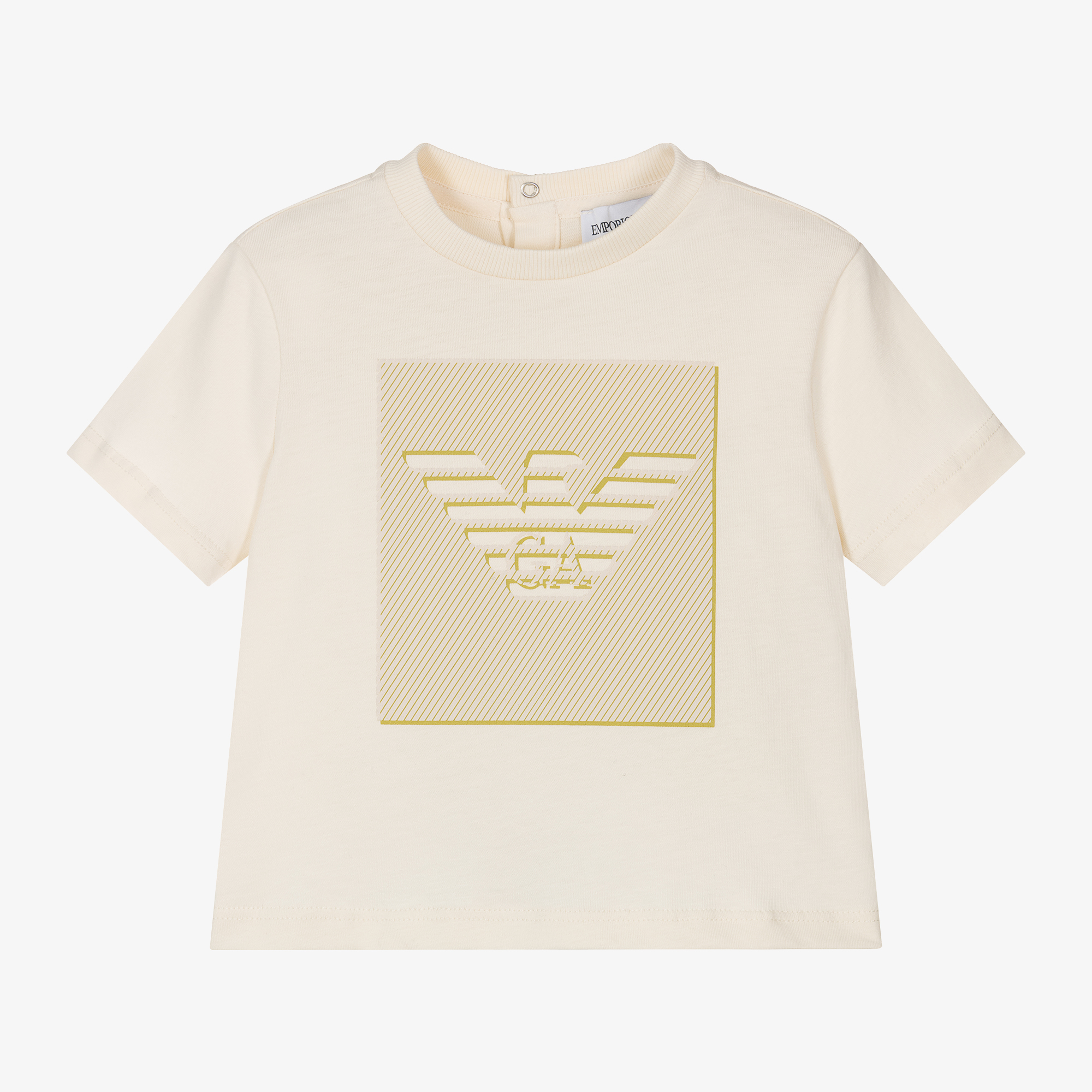 Tシャツ・カットソー EMPORIO ARMANI Beige cotton t-shirt Emporio Armani Deluxe Viscose T-Shirt Sand SM (US 39