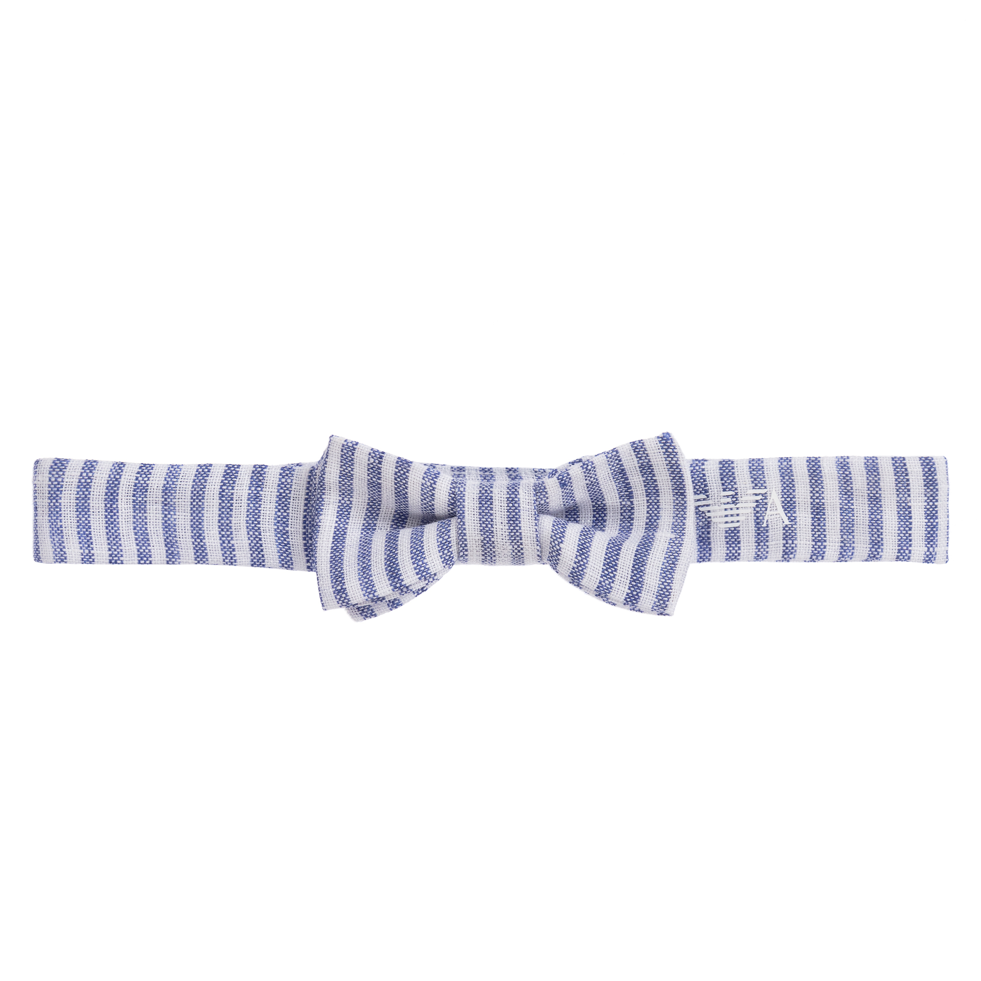 Emporio Armani Blue White Linen Bow Tie Childrensalon Outlet
