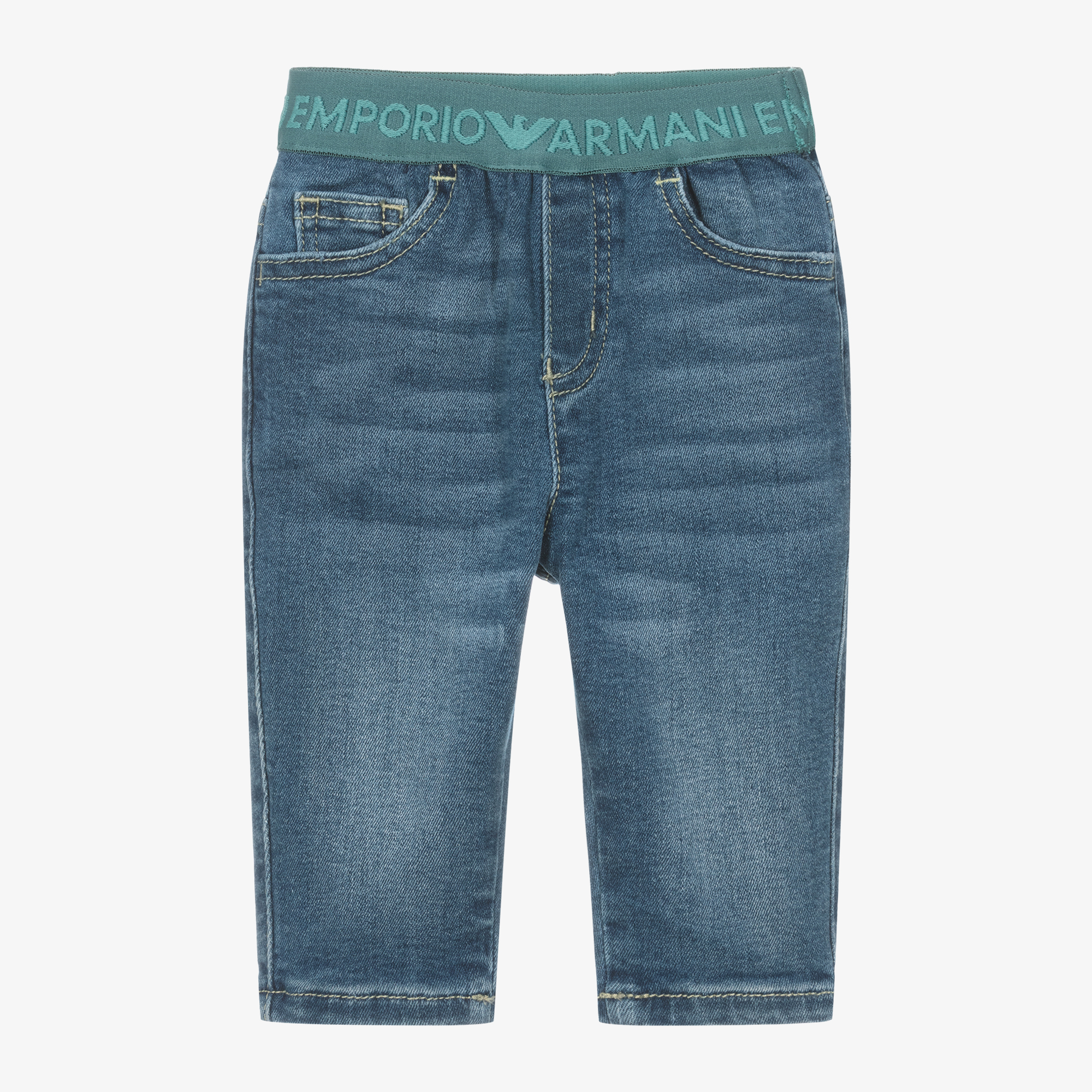 Armani Junior Armani Jeans Boys Emporio Armani JO6 Worn Jeans Kids