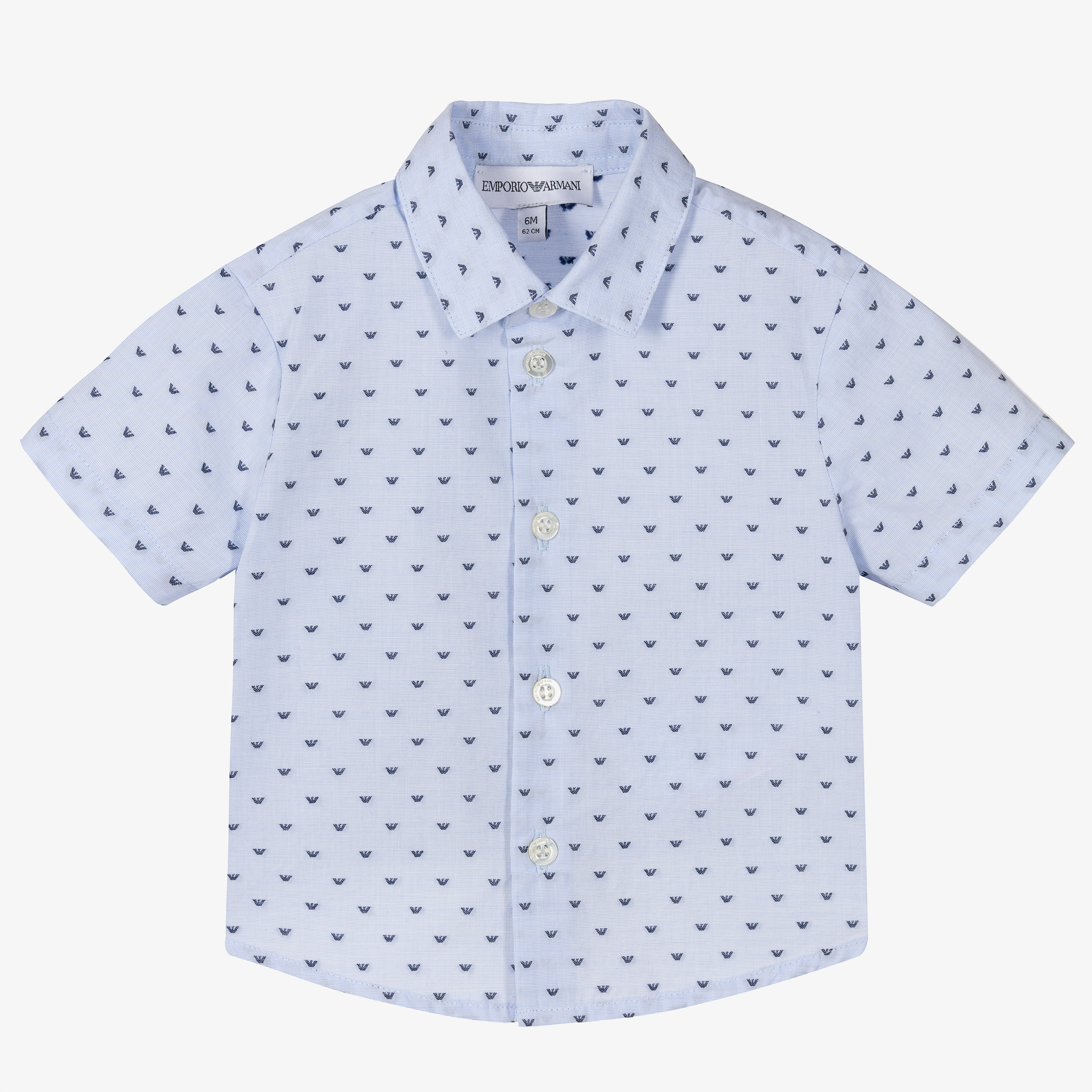 Emporio Armani - Голубая хлопковая рубашка