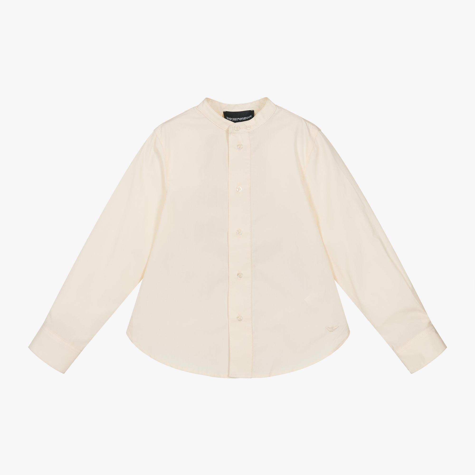 Armani collarless shirt discount